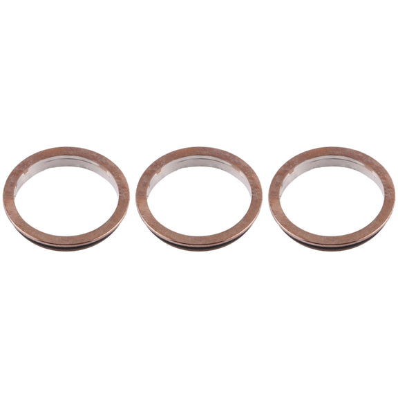 3 PCS Rear Camera Glass Lens Metal Protector Hoop Ring for iPhone 12 Pro Max(Gold)