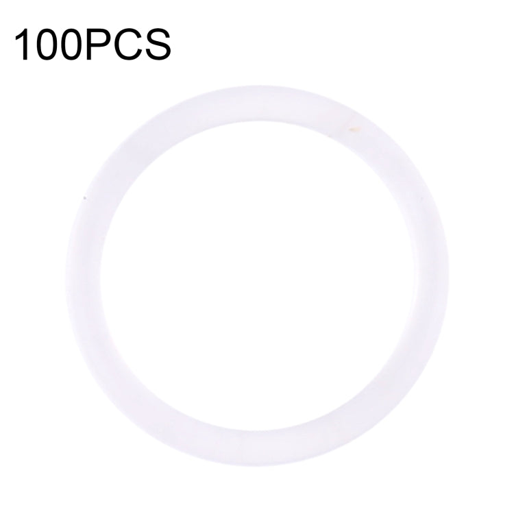 100 PCS Rear Camera Water-resistant Rings for iPhone X-12 Pro Max (White)