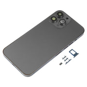 Back Housing Cover with SIM Card Tray & Side  Keys & Camera Lens for iPhone 13 Pro Max(Black)