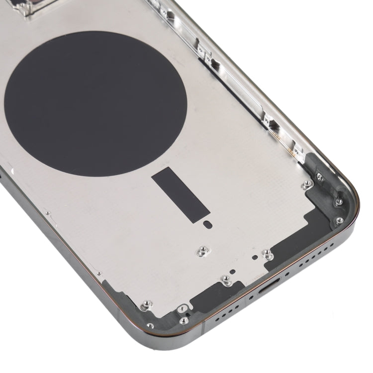 Back Housing Cover with SIM Card Tray & Side  Keys & Camera Lens for iPhone 13 Pro Max(Black)