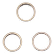 For iPhone 14 Pro 3PCS Rear Camera Glass Lens Metal Outside Protector Hoop Ring(Gold) - Camera Series by PMc TechLife | Online Shopping South Africa | PMc TechLife | Buy Now Pay Later Mobicred