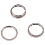 For iPhone 14 Pro 3PCS Rear Camera Glass Lens Metal Outside Protector Hoop Ring(Gold)