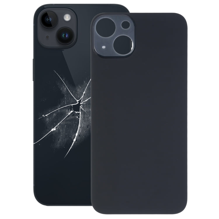Easy Replacement Big Camera Hole Glass Back Battery Cover for iPhone 14(Black)