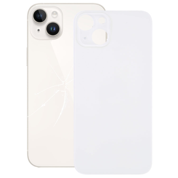 Easy Replacement Big Camera Hole Glass Back Battery Cover for iPhone 14(Silver)