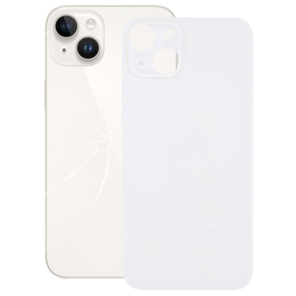 Easy Replacement Big Camera Hole Glass Back Battery Cover for iPhone 14(Silver)