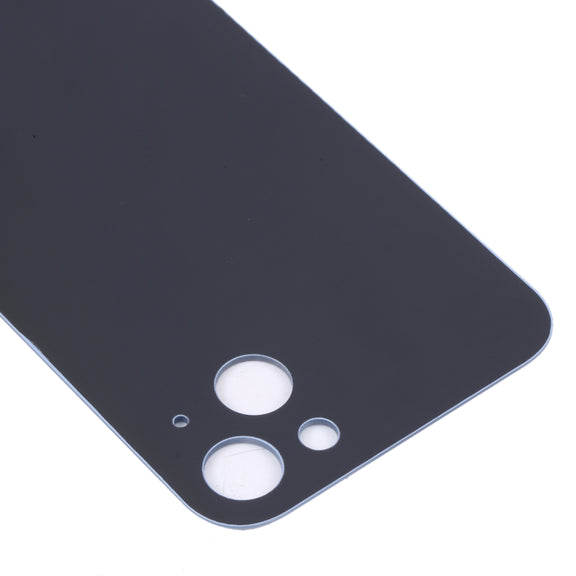 For iPhone 14 Plus Easy Replacement Big Camera Hole Glass Back Battery Cover(Blue)