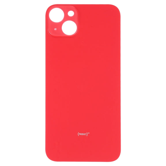 For iPhone 14 Plus Easy Replacement Big Camera Hole Glass Back Battery Cover(Red)