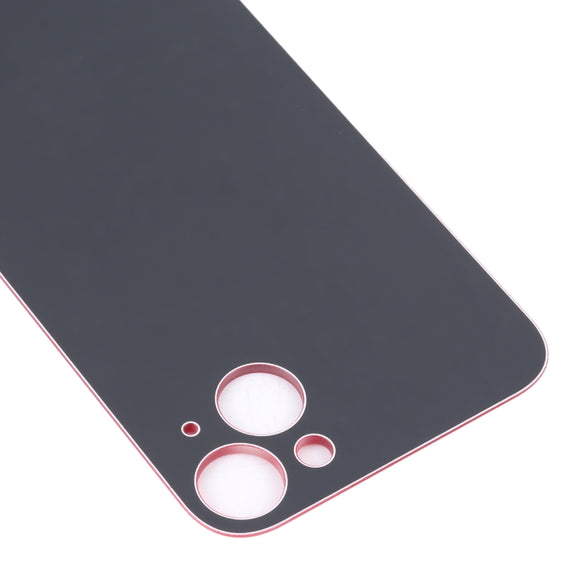 For iPhone 14 Plus Easy Replacement Big Camera Hole Glass Back Battery Cover(Red)