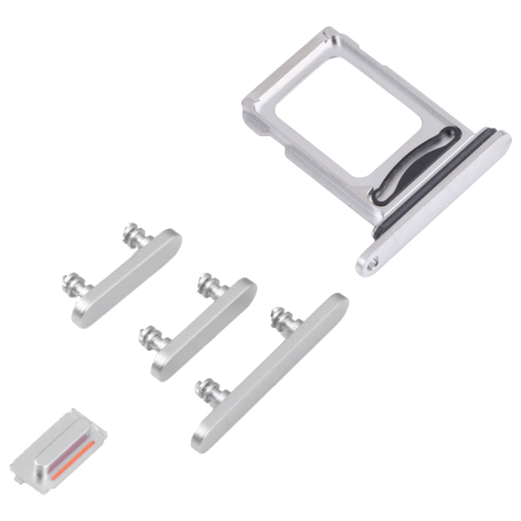 SIM Card Tray + SIM Card Tray + Side Keys for iPhone 14 Pro (Silver)