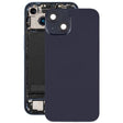 For iPhone 14 Glass Battery Back Cover with Flash Bracket + Wireless Charging Module(Black) - Back Cover by PMC TechLife | Online Shopping South Africa | PMC TechLife | Buy Now Pay Later Mobicred