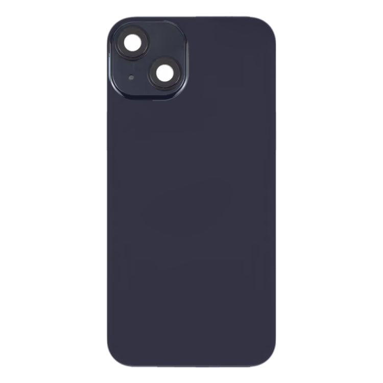 For iPhone 14 Glass Battery Back Cover with Flash Bracket + Wireless Charging Module(Black)