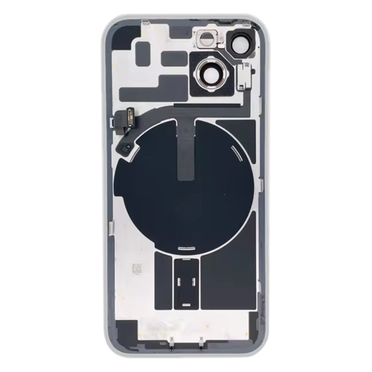 For iPhone 14 Glass Battery Back Cover with Flash Bracket + Wireless Charging Module(Blue)