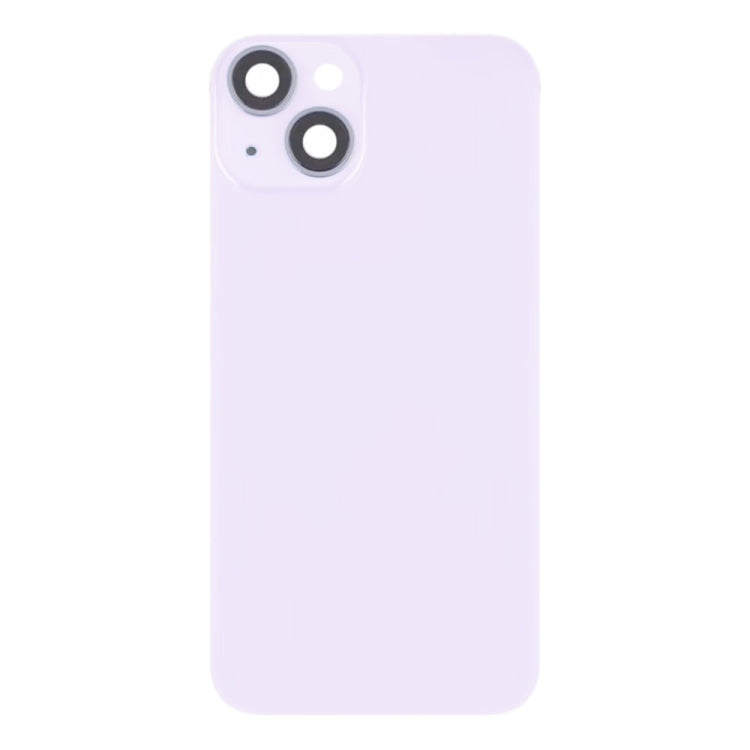 For iPhone 14 Glass Battery Back Cover with Flash Bracket + Wireless Charging Module(Purple)