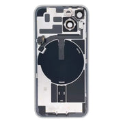 For iPhone 14 Glass Battery Back Cover with Flash Bracket + Wireless Charging Module(Purple)