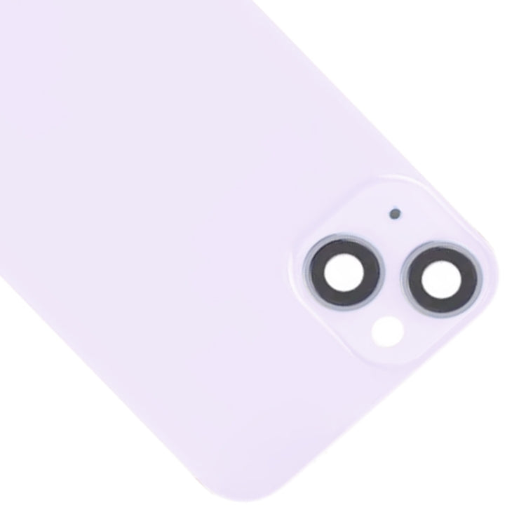 For iPhone 14 Glass Battery Back Cover with Flash Bracket + Wireless Charging Module(Purple)