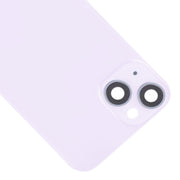 For iPhone 14 Glass Battery Back Cover with Flash Bracket + Wireless Charging Module(Purple)