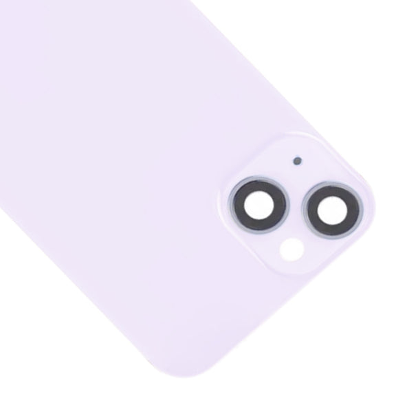 For iPhone 14 Glass Battery Back Cover with Flash Bracket + Wireless Charging Module(Purple)