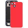 For iPhone 14 Glass Battery Back Cover with Flash Bracket + Wireless Charging Module(Red) - Back Cover by PMC TechLife | Online Shopping South Africa | PMC TechLife | Buy Now Pay Later Mobicred