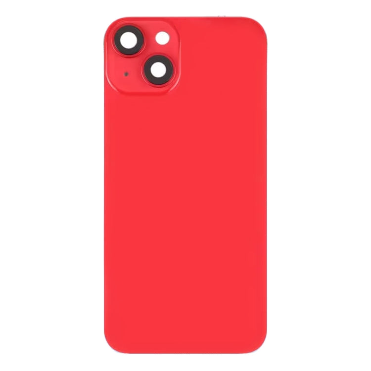 For iPhone 14 Glass Battery Back Cover with Flash Bracket + Wireless Charging Module(Red)