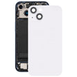 For iPhone 14 Glass Battery Back Cover with Flash Bracket + Wireless Charging Module(White) - Back Cover by PMC TechLife | Online Shopping South Africa | PMC TechLife | Buy Now Pay Later Mobicred