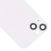 For iPhone 14 Glass Battery Back Cover with Flash Bracket + Wireless Charging Module(White)