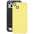 For iPhone 14 Glass Battery Back Cover with Flash Bracket + Wireless Charging Module(Yellow) - Back Cover by PMC TechLife | Online Shopping South Africa | PMC TechLife | Buy Now Pay Later Mobicred