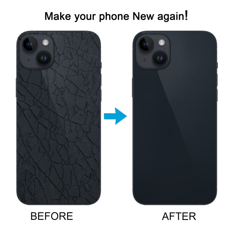 For iPhone 14 Glass Battery Back Cover with Flash Bracket + Wireless Charging Module(Blue)