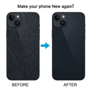 For iPhone 14 Glass Battery Back Cover with Flash Bracket + Wireless Charging Module(Blue)