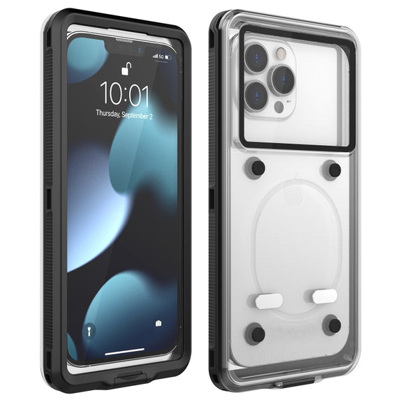 10m Depth Diving Water-resistant Protective Phone Case for 5.9-6.9 inch Phone(Black)