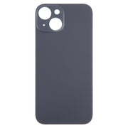 For iPhone 15 Easy Replacement Big Camera Hole Glass Back Battery Cover(Black)