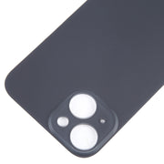 For iPhone 15 Easy Replacement Big Camera Hole Glass Back Battery Cover(Black)
