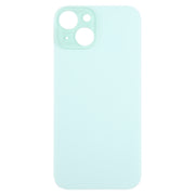 For iPhone 15 Easy Replacement Big Camera Hole Glass Back Battery Cover(Green)