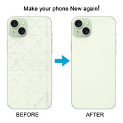 For iPhone 15 Easy Replacement Big Camera Hole Glass Back Battery Cover(Green)