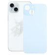 For iPhone 15 Easy Replacement Big Camera Hole Glass Back Battery Cover(Blue) - Back Cover by PMC TechLife | Online Shopping South Africa | PMC TechLife