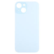 For iPhone 15 Easy Replacement Big Camera Hole Glass Back Battery Cover(Blue)
