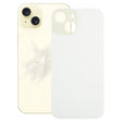 For iPhone 15 Easy Replacement Big Camera Hole Glass Back Battery Cover(Yellow) - Back Cover by PMC TechLife | Online Shopping South Africa | PMC TechLife | Buy Now Pay Later Mobicred