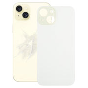 For iPhone 15 Easy Replacement Big Camera Hole Glass Back Battery Cover(Yellow)