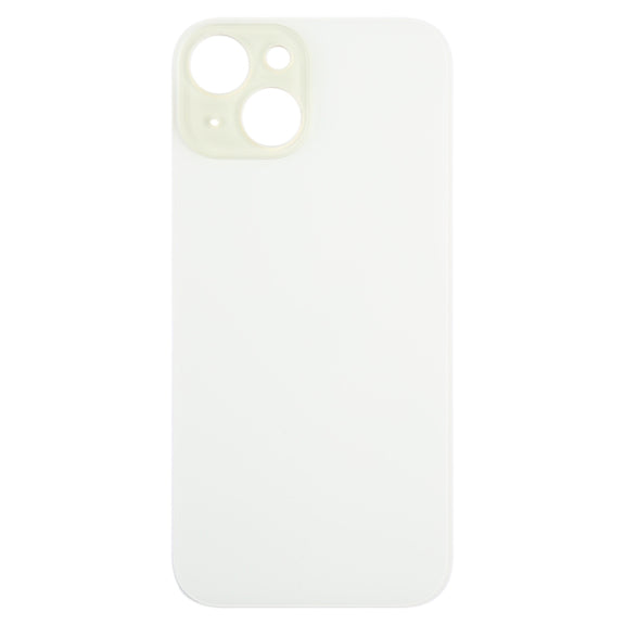 For iPhone 15 Easy Replacement Big Camera Hole Glass Back Battery Cover(Yellow)