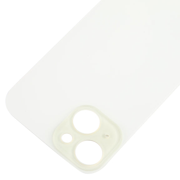 For iPhone 15 Easy Replacement Big Camera Hole Glass Back Battery Cover(Yellow)