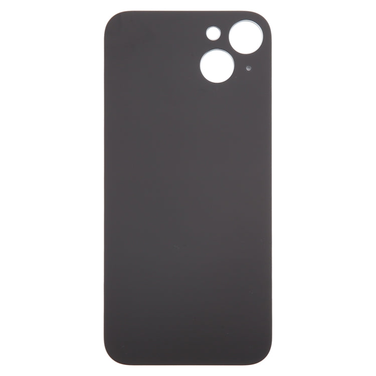 For iPhone 15 Plus Easy Replacement Big Camera Hole Glass Back Battery Cover(Black)