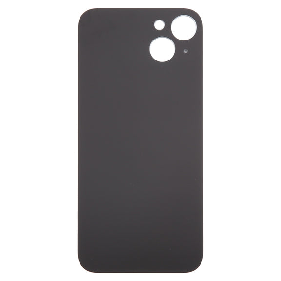 For iPhone 15 Plus Easy Replacement Big Camera Hole Glass Back Battery Cover(Black)