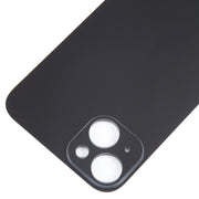 For iPhone 15 Plus Easy Replacement Big Camera Hole Glass Back Battery Cover(Black)