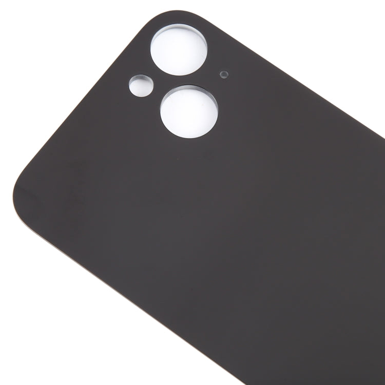 For iPhone 15 Plus Easy Replacement Big Camera Hole Glass Back Battery Cover(Black)