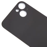 For iPhone 15 Plus Easy Replacement Big Camera Hole Glass Back Battery Cover(Black)