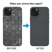For iPhone 15 Plus Easy Replacement Big Camera Hole Glass Back Battery Cover(Black)