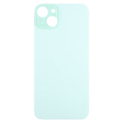 For iPhone 15 Plus Easy Replacement Big Camera Hole Glass Back Battery Cover(Green)