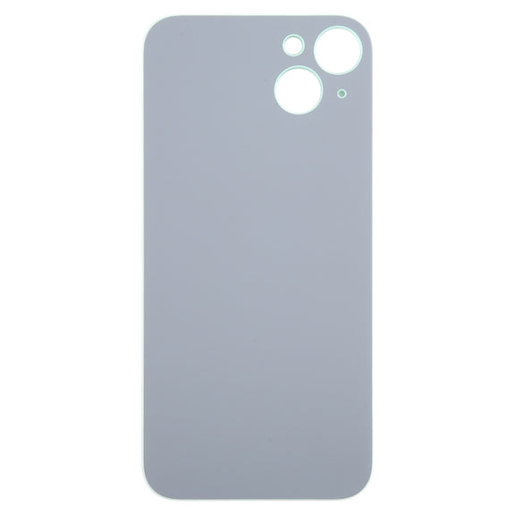 For iPhone 15 Plus Easy Replacement Big Camera Hole Glass Back Battery Cover(Green)