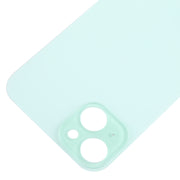 For iPhone 15 Plus Easy Replacement Big Camera Hole Glass Back Battery Cover(Green)