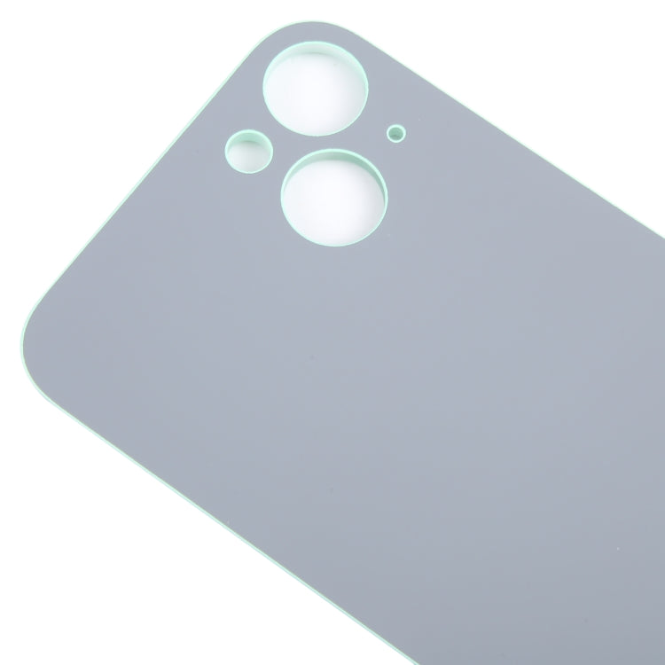 For iPhone 15 Plus Easy Replacement Big Camera Hole Glass Back Battery Cover(Green)