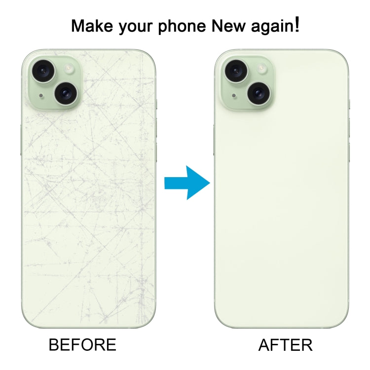 For iPhone 15 Plus Easy Replacement Big Camera Hole Glass Back Battery Cover(Green)